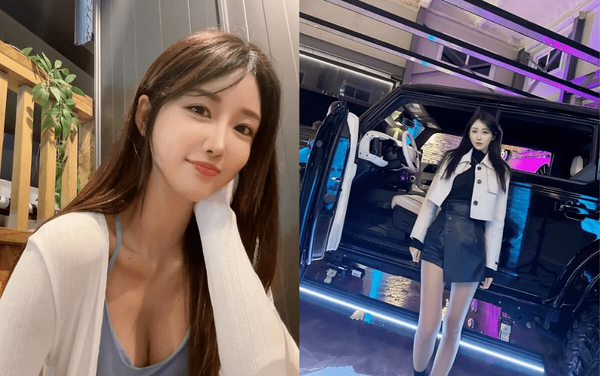 가운데가 뻥 뚫린 레이싱모델 유다연 끈 비키니 입고 풍만한 볼륨감 공개 